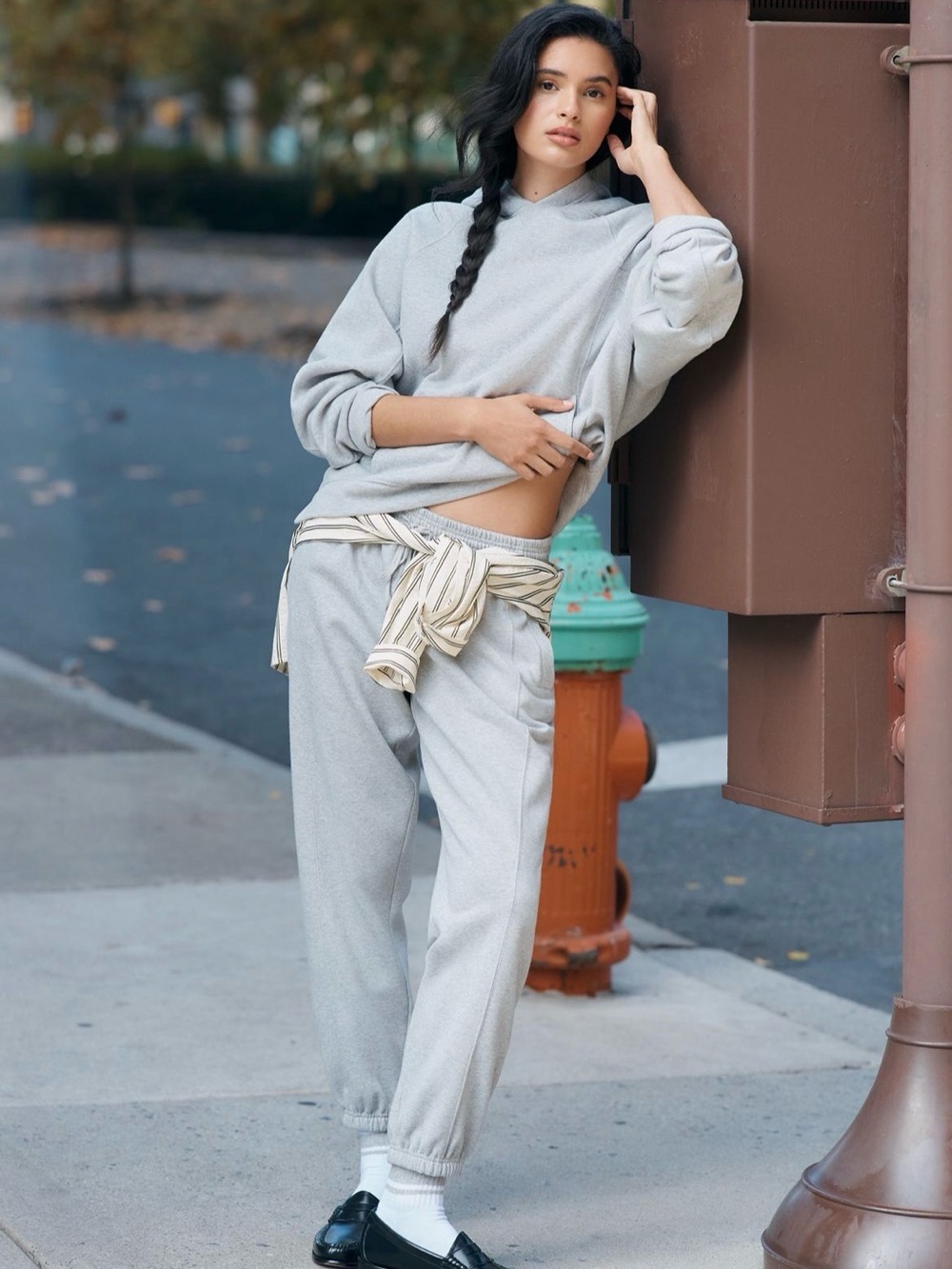 Anthro Daily Practice Sparkle Hooded Pullover sz Small & Joggers sz XS (set)